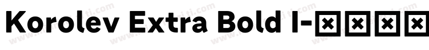 Korolev Extra Bold I字体转换